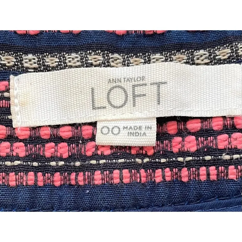 Ann Taylor LOFT Riviera Short, Textured Allover Print, Size OO, XS